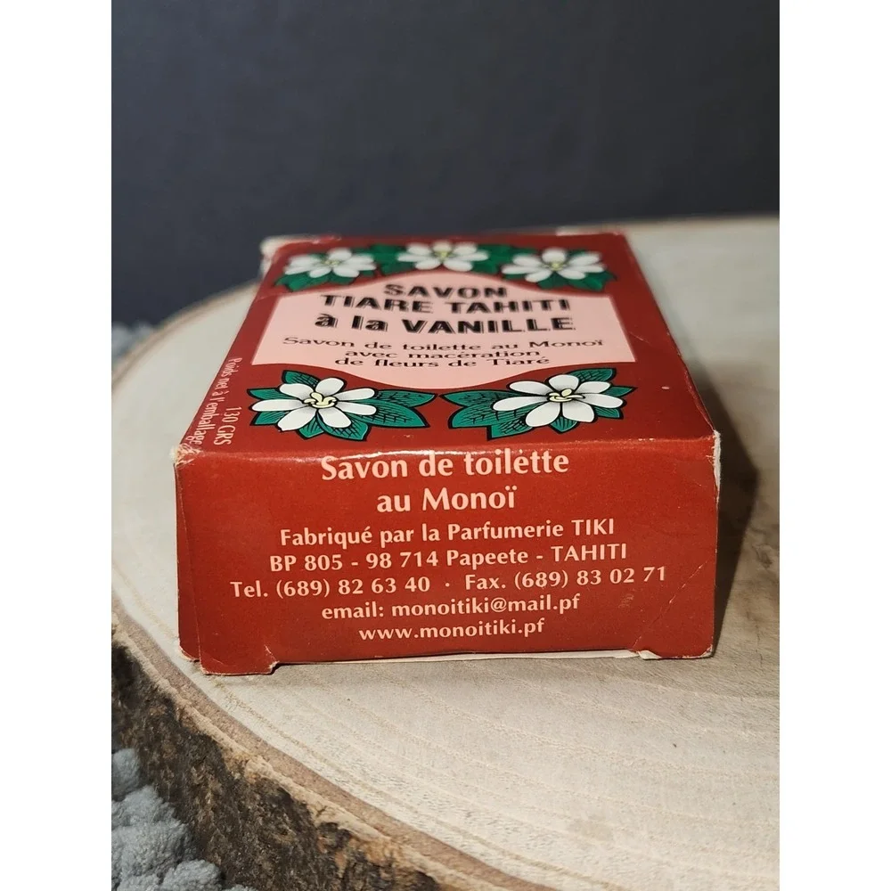 Monoi‎ Tiki Tahiti Soap Bar Vanilla Scent Coconut Oil Soap 4.55 oz~NEW